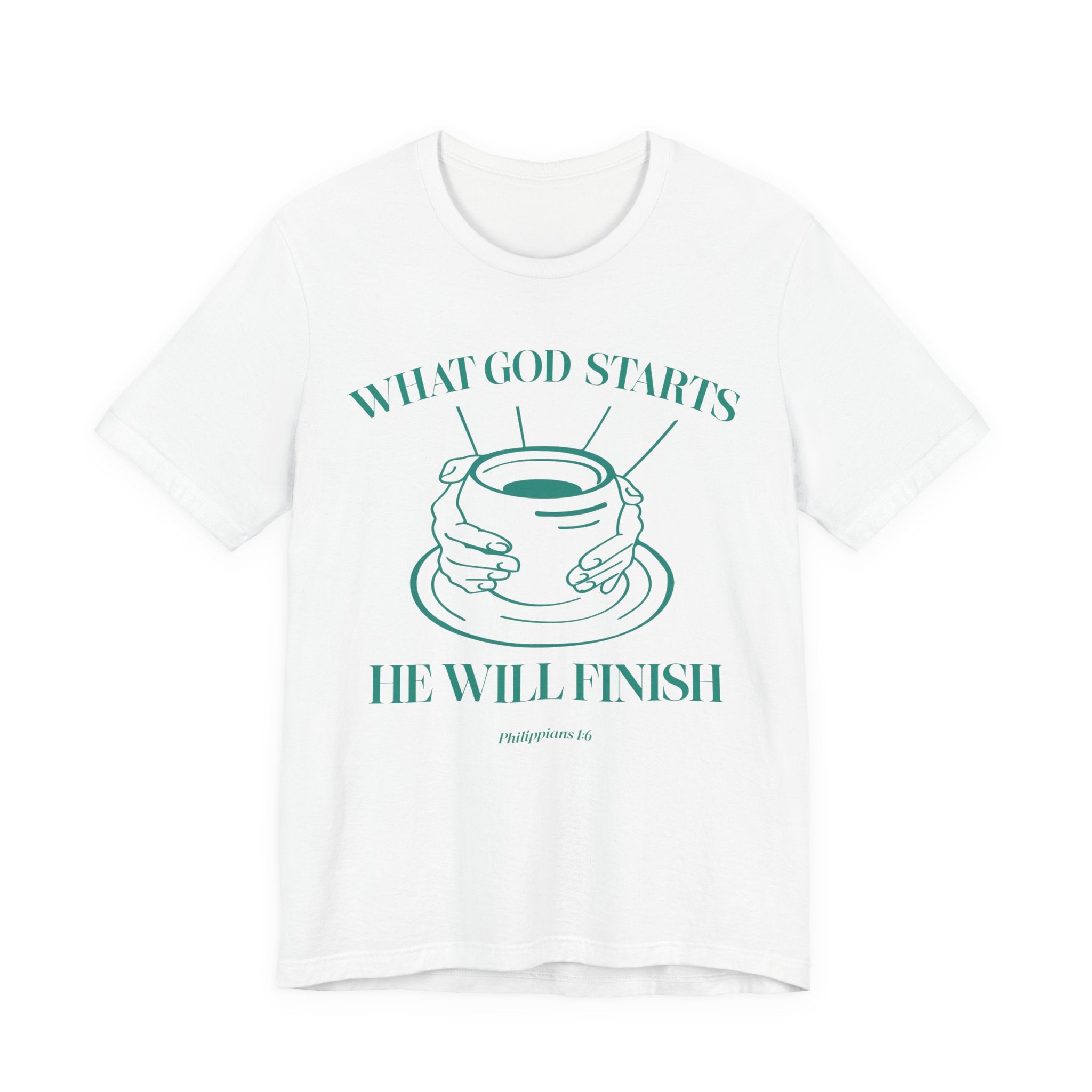 What God Starts He Will Finish T-Shirt